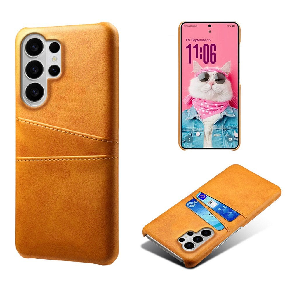 Samsung Galaxy S26 Ultra EIDERWOOD Kunstskinn Deksel m. Kortholder - Oransje