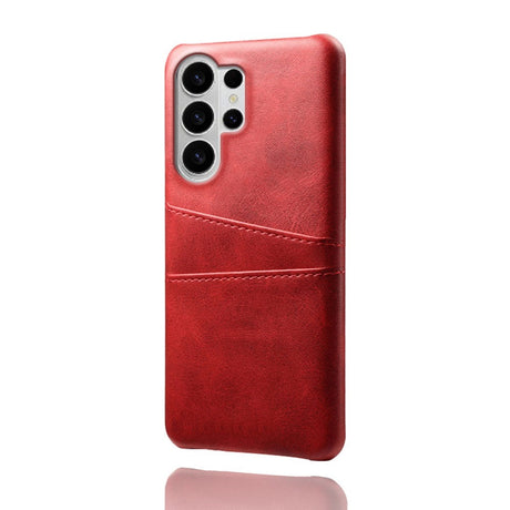 Samsung Galaxy S26 Ultra EIDERWOOD Kunstskinn Deksel m. Kortholder - Rød