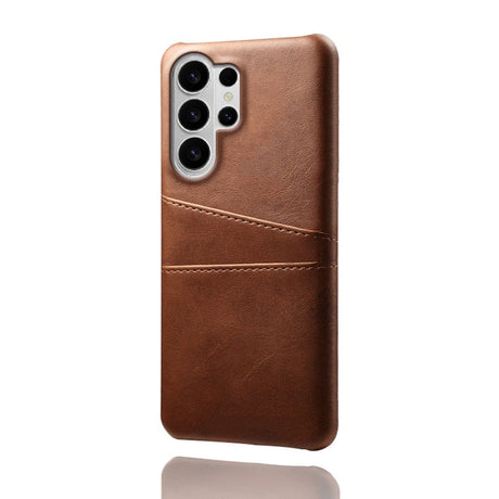 Samsung Galaxy S26 Ultra EIDERWOOD Kunstskinn Deksel m. Kortholder - Brun