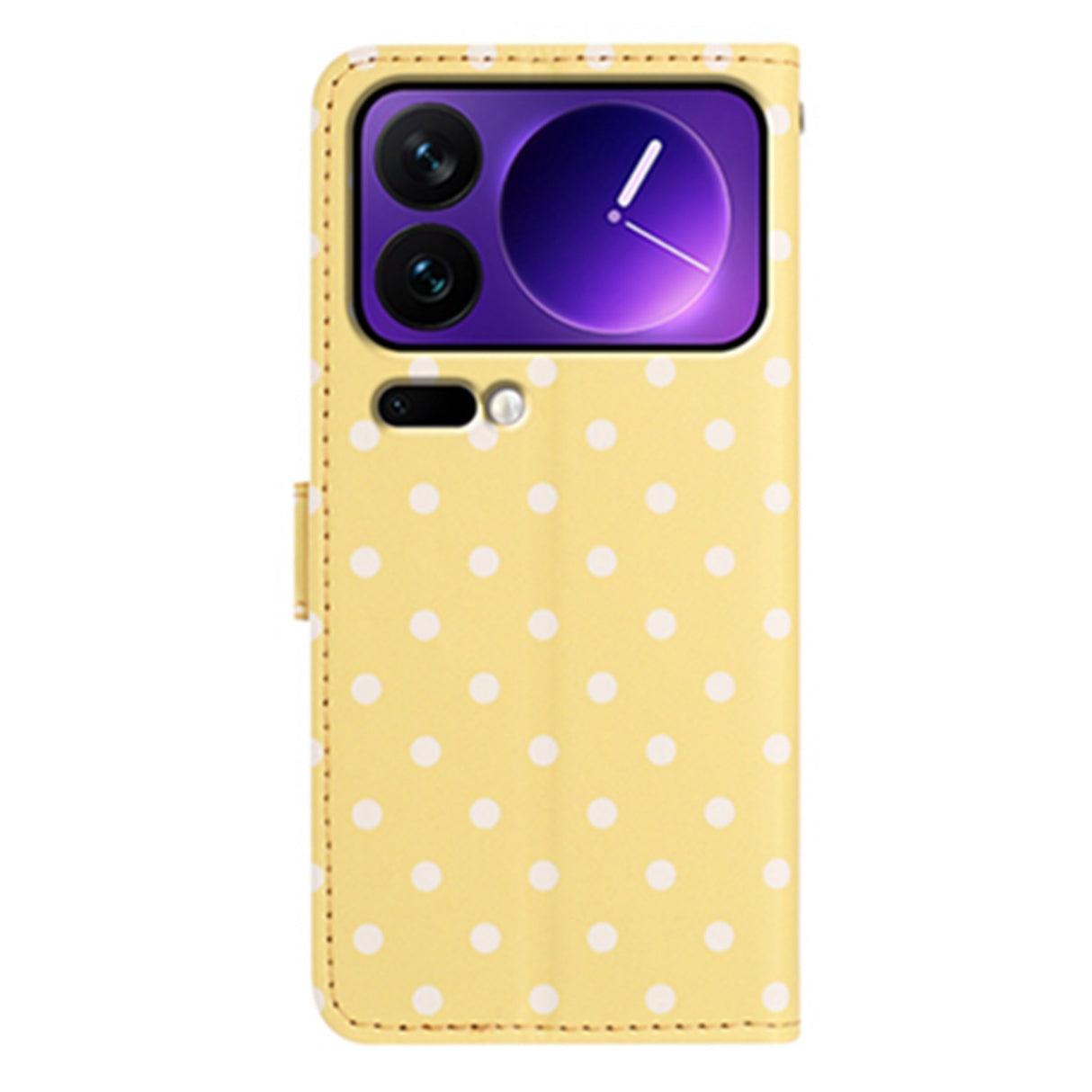 EIDERWOOD Xiaomi 17 Pro Max Kunstskinn Flip Deksel m. Polka Design - Gul