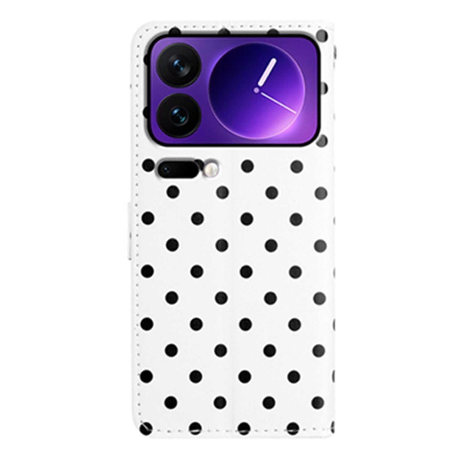 EIDERWOOD Xiaomi 17 Pro Max Kunstskinn Flip Deksel m. Polka Design - Hvit