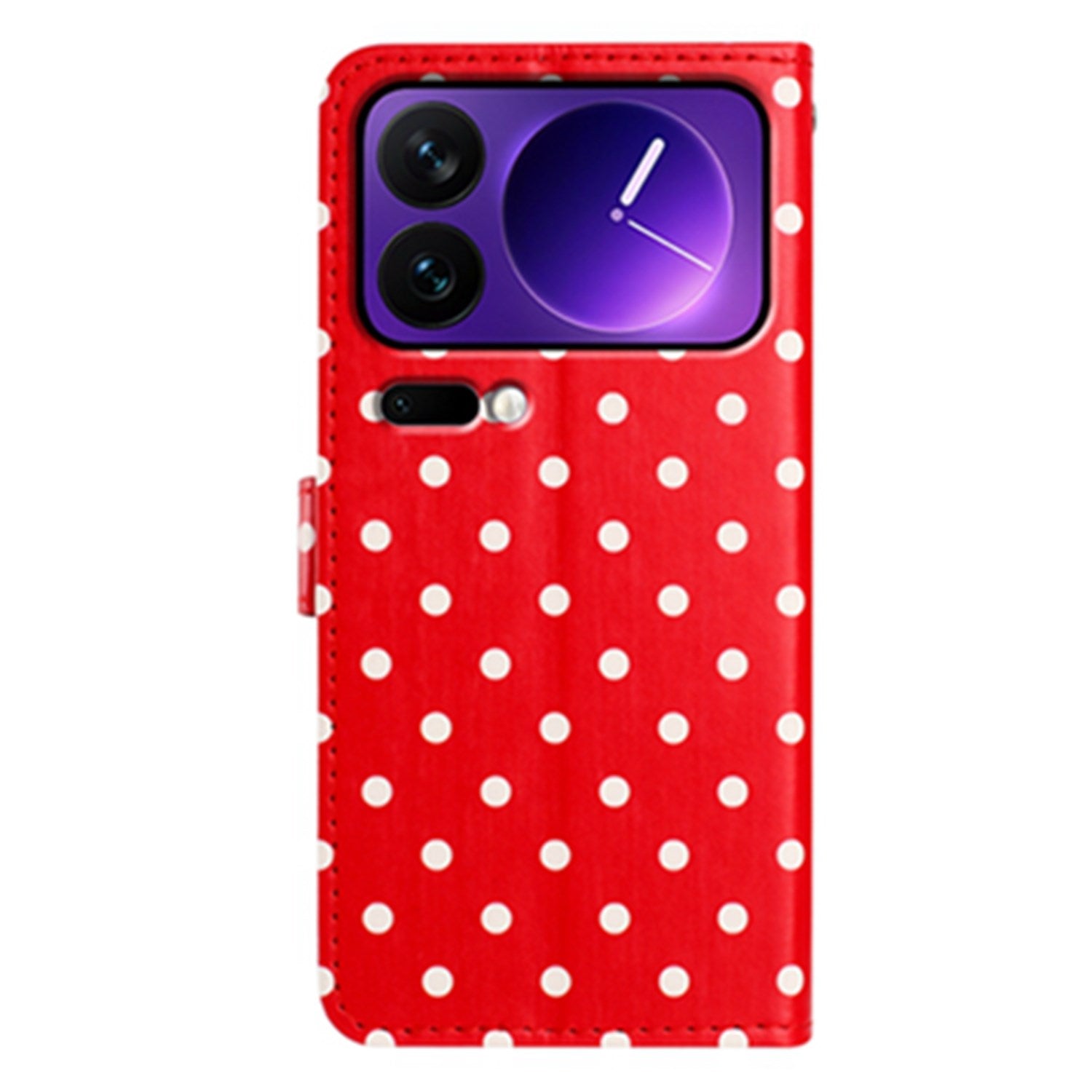 EIDERWOOD Xiaomi 17 Pro Max Kunstskinn Flip Deksel m. Polka Design - Rød