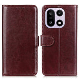 OnePlus 15 EIDERWOOD Kunstlær Flip Deksel m. Kortholder - Brun