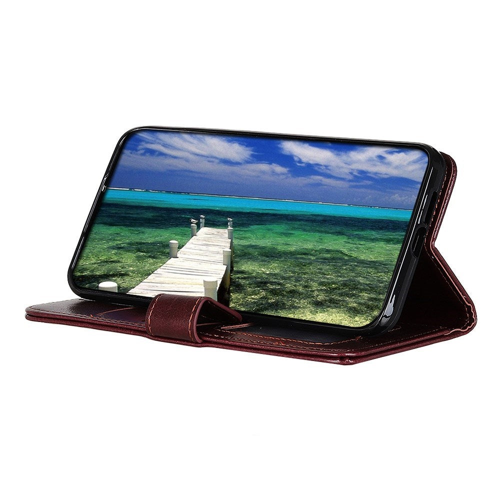 OnePlus 15 EIDERWOOD Kunstlær Flip Deksel m. Kortholder - Brun