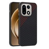 OnePlus 15 Karbonfiber Deksel  - Svart/Rød