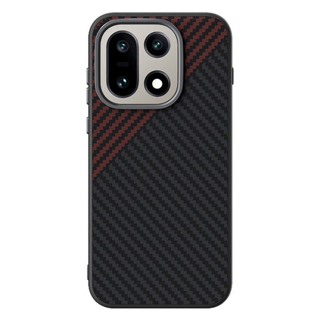 OnePlus 15 Karbonfiber Deksel  - Svart/Rød