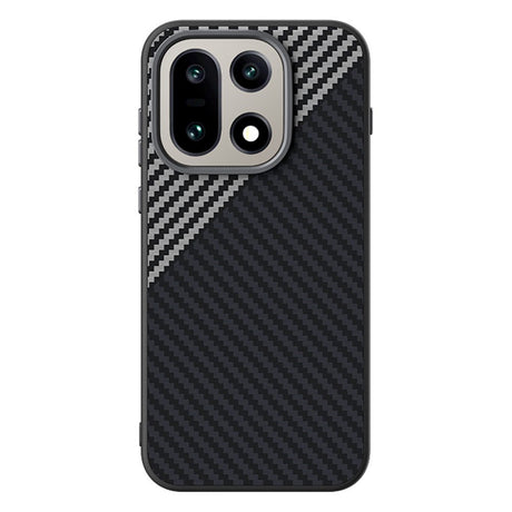 OnePlus 15 Karbonfiber Deksel  - Svart/Sølv
