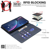 Honor X5c Plus BINFEN Kunstskinn Flip Deksel med RFID Blokkering - Blå