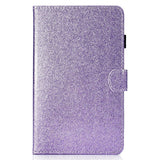iPad 11" (2025) / iPad 10.9" (2024/2022) Glitter Deksel m. Stativfunksjoner & Kortholder - Lilla