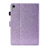 iPad 11" (2025) / iPad 10.9" (2024/2022) Glitter Deksel m. Stativfunksjoner & Kortholder - Lilla