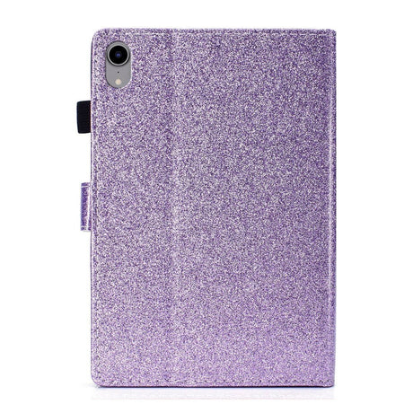 iPad 11" (2025) / iPad 10.9" (2024/2022) Glitter Deksel m. Stativfunksjoner & Kortholder - Lilla