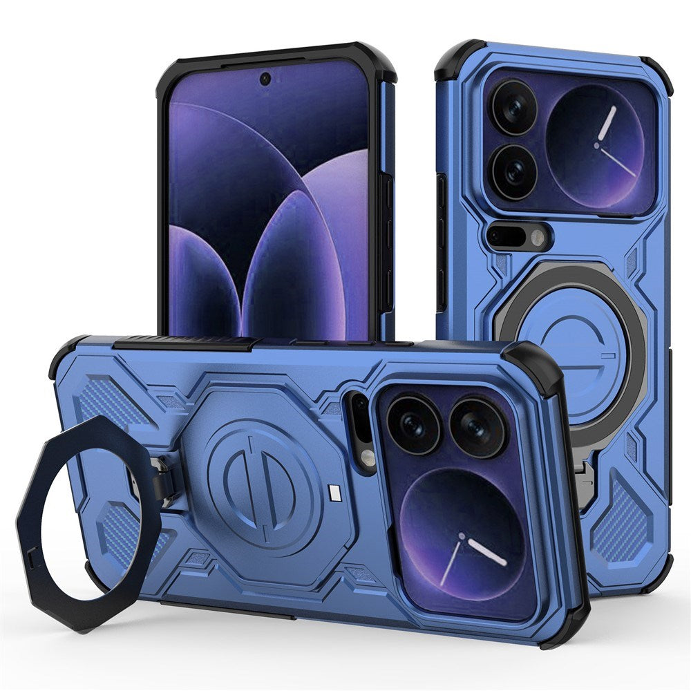Xiaomi 17 Pro Max EIDERWOOD Håndverkerdeksel med Magnetisk Kickstand – Blå
