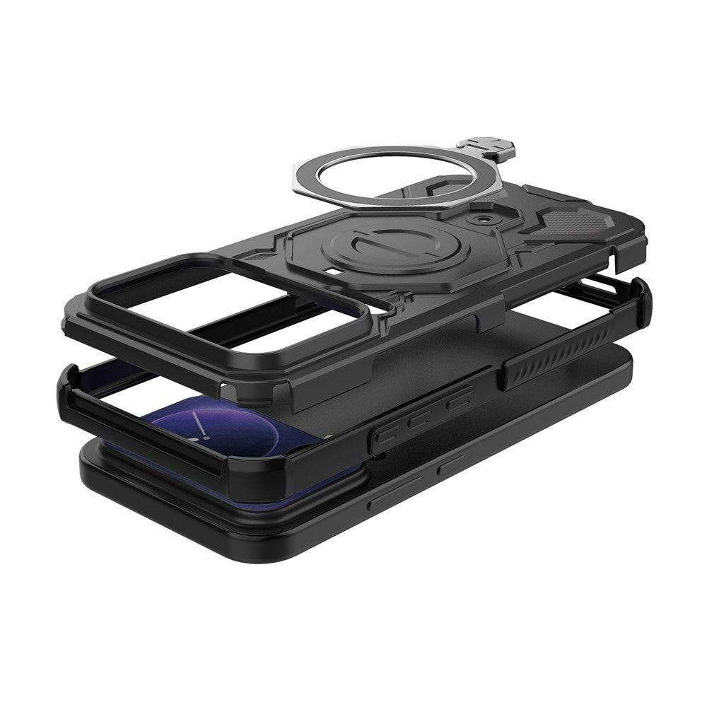 Xiaomi 17 Pro Max EIDERWOOD Håndverkerdeksel med Magnetisk Kickstand – Svart