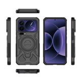 Xiaomi 17 Pro Max EIDERWOOD Håndverkerdeksel med Magnetisk Kickstand – Svart