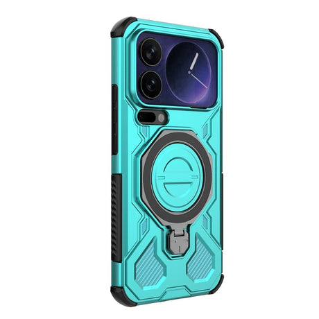 Xiaomi 17 Pro Max EIDERWOOD Håndverkerdeksel med Magnetisk Kickstand – Turkis