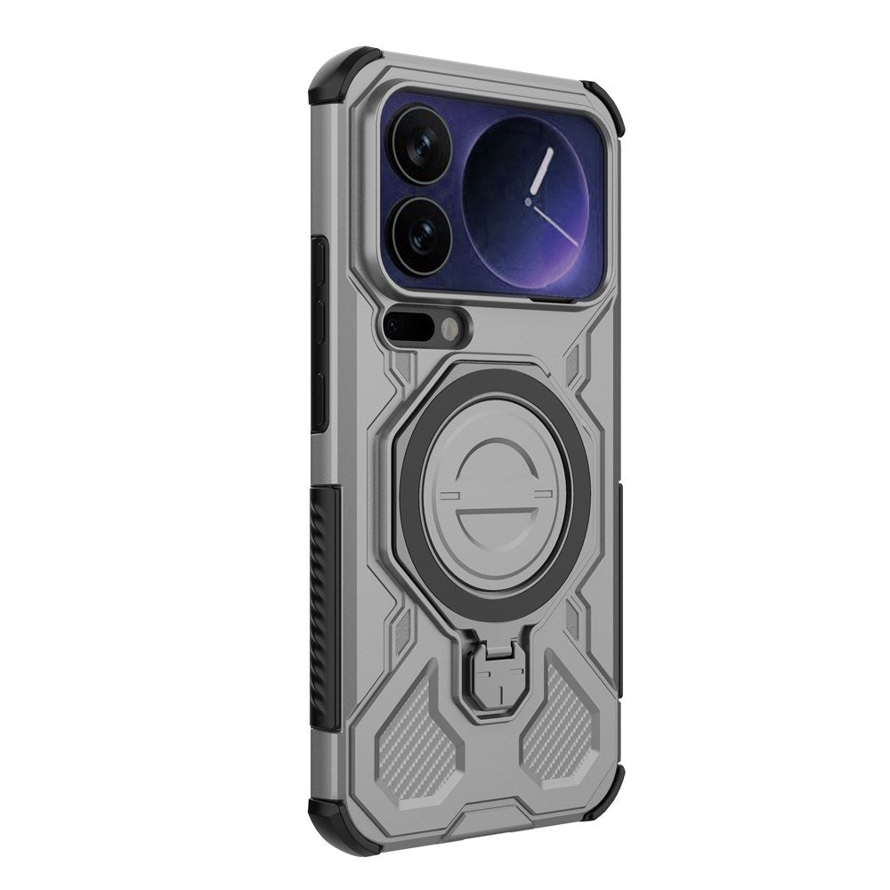 Xiaomi 17 Pro Max EIDERWOOD Håndverkerdeksel med Magnetisk Kickstand – Grå