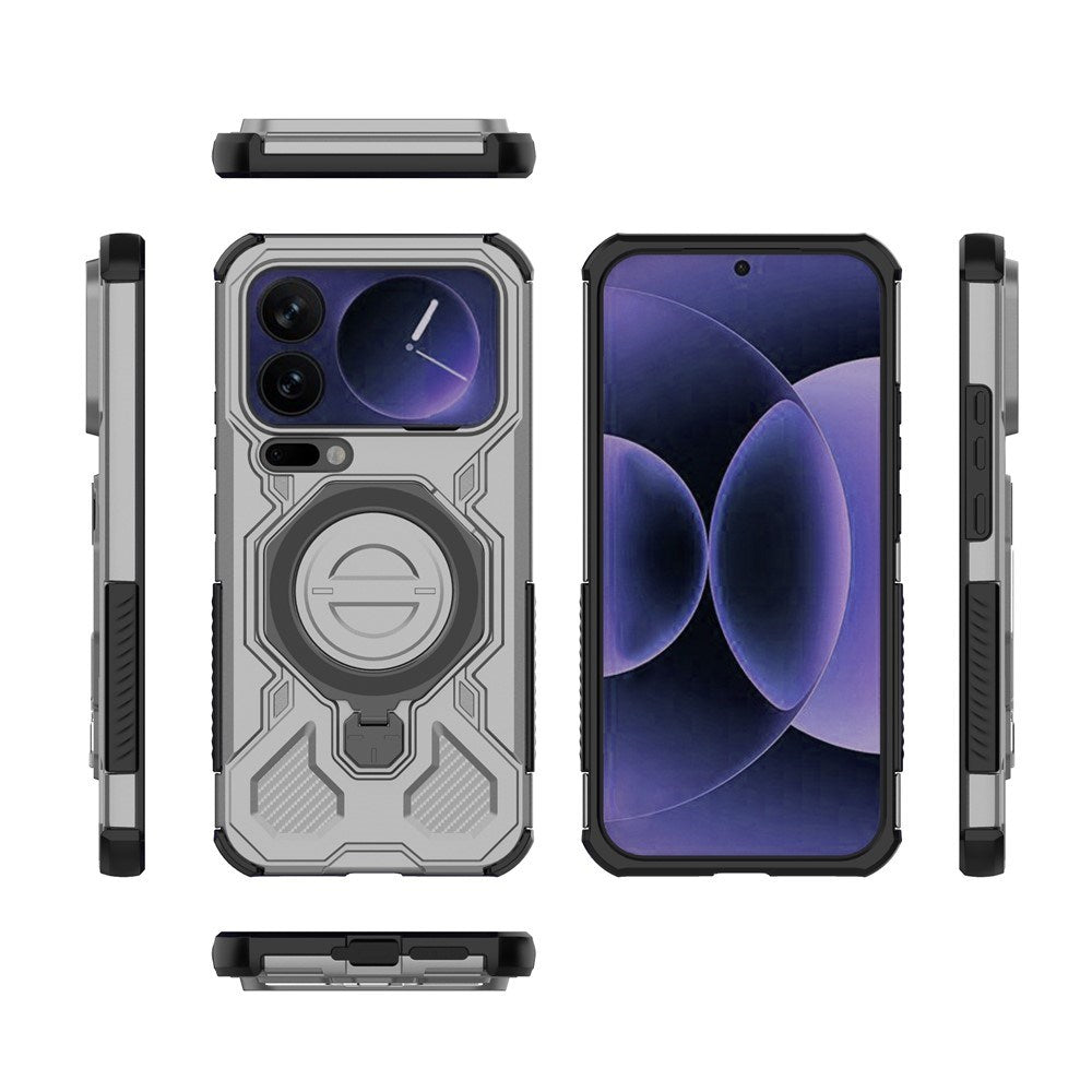 Xiaomi 17 Pro Max EIDERWOOD Håndverkerdeksel med Magnetisk Kickstand – Grå