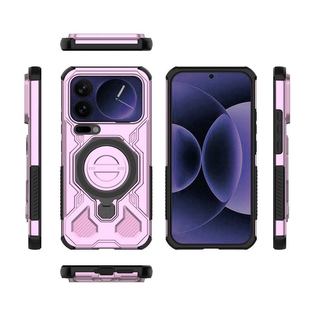Xiaomi 17 Pro Max EIDERWOOD Håndverkerdeksel med Magnetisk Kickstand – Rosa