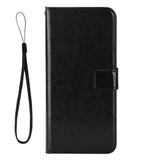Motorola Edge 70 EIDERWOOD Kunstskinn Deksel med Stropp & Kortholder – Svart