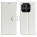 Xiaomi 17 EIDERWOOD Litchi Tekstur Kunstlær Flip Deksel m. Kortholder - Hvit