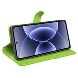 Xiaomi 17 EIDERWOOD Litchi Tekstur Kunstlær Flip Deksel m. Kortholder - Grønn