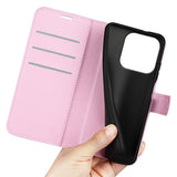 Xiaomi 17 EIDERWOOD Litchi Tekstur Kunstlær Flip Deksel m. Kortholder - Rosa