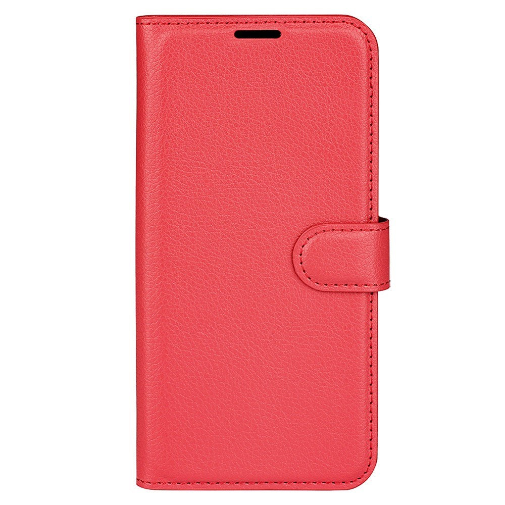 Xiaomi 17 EIDERWOOD Litchi Tekstur Kunstlær Flip Deksel m. Kortholder - Rød