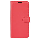Xiaomi 17 EIDERWOOD Litchi Tekstur Kunstlær Flip Deksel m. Kortholder - Rød