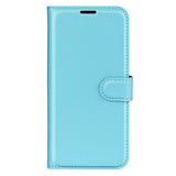 Xiaomi 17 EIDERWOOD Litchi Tekstur Kunstlær Flip Deksel m. Kortholder - Blå