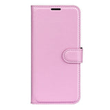 Xiaomi 17 Pro AMORUS Litchi Tekstur Kunstlær Flip Deksel m. Kortholder - Rosa