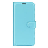 Xiaomi 17 Pro AMORUS Litchi Tekstur Kunstlær Flip Deksel m. Kortholder - Blå