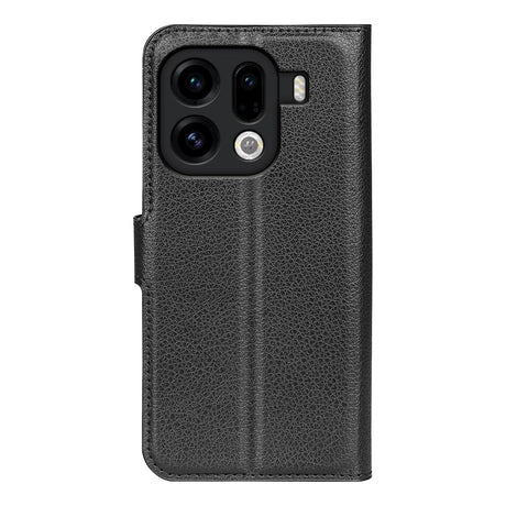 EIDERWOOD OPPO Find X9 Pro Kunstskinn Flip Deksel m. Kortholder & Ståfunksjon - Svart