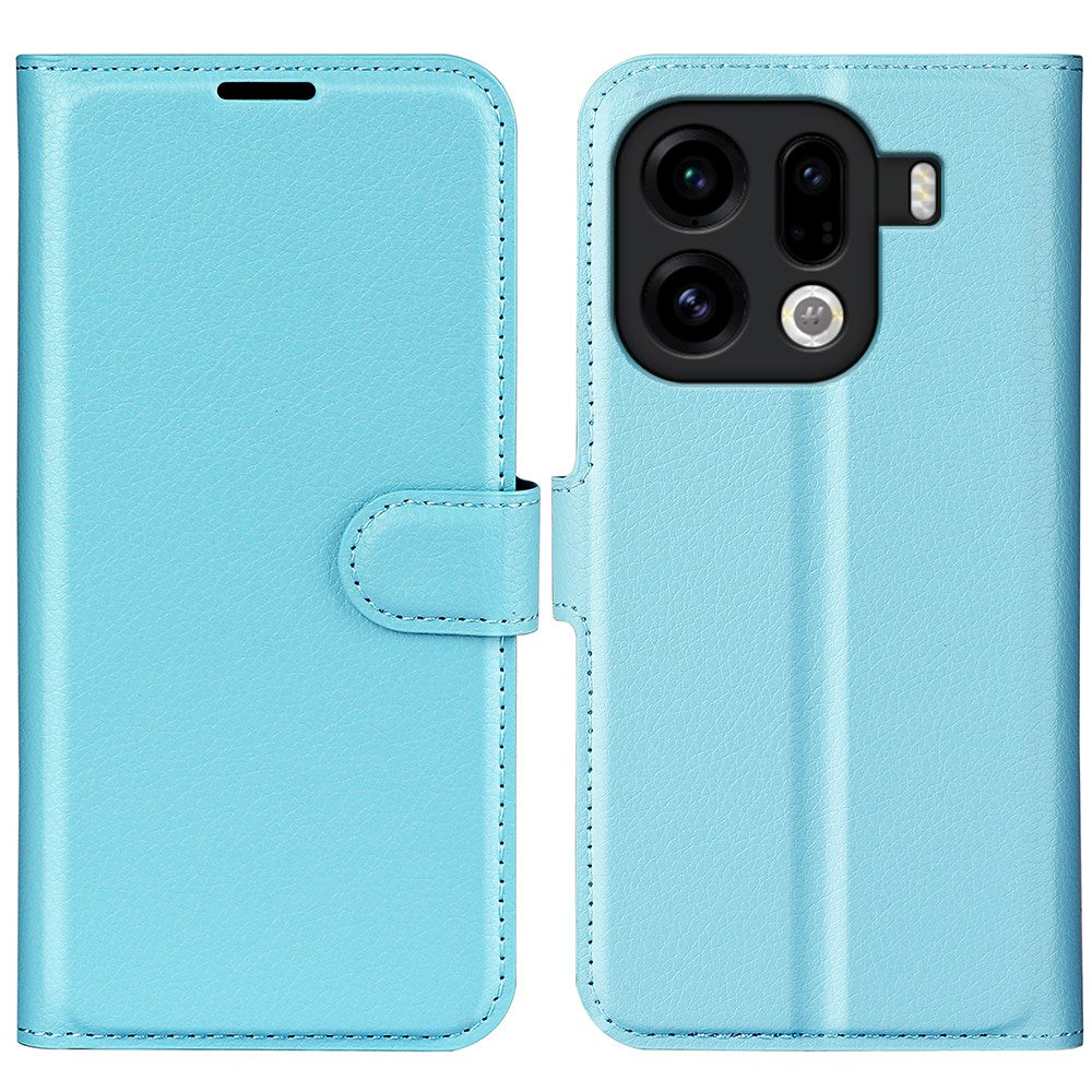 EIDERWOOD OPPO Find X9 Pro Kunstskinn Flip Deksel m. Kortholder & Ståfunksjon - Blå