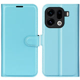 EIDERWOOD OPPO Find X9 Pro Kunstskinn Flip Deksel m. Kortholder & Ståfunksjon - Blå