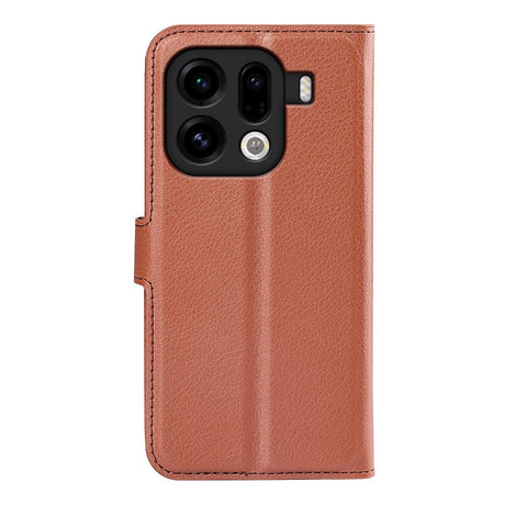 EIDERWOOD OPPO Find X9 Pro Kunstskinn Flip Deksel m. Kortholder & Ståfunksjon - Brun