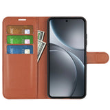 EIDERWOOD OPPO Find X9 Pro Kunstskinn Flip Deksel m. Kortholder & Ståfunksjon - Brun