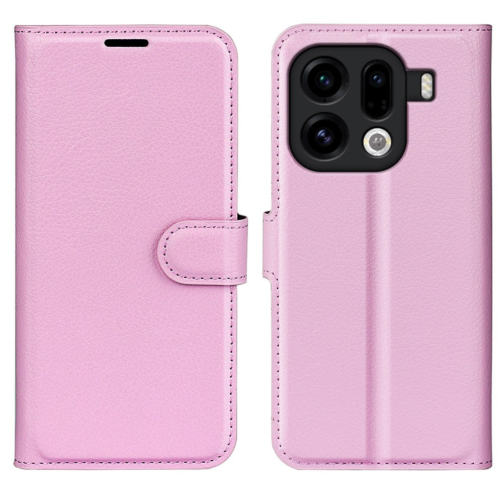 EIDERWOOD OPPO Find X9 Pro Kunstskinn Flip Deksel m. Kortholder & Ståfunksjon - Rosa