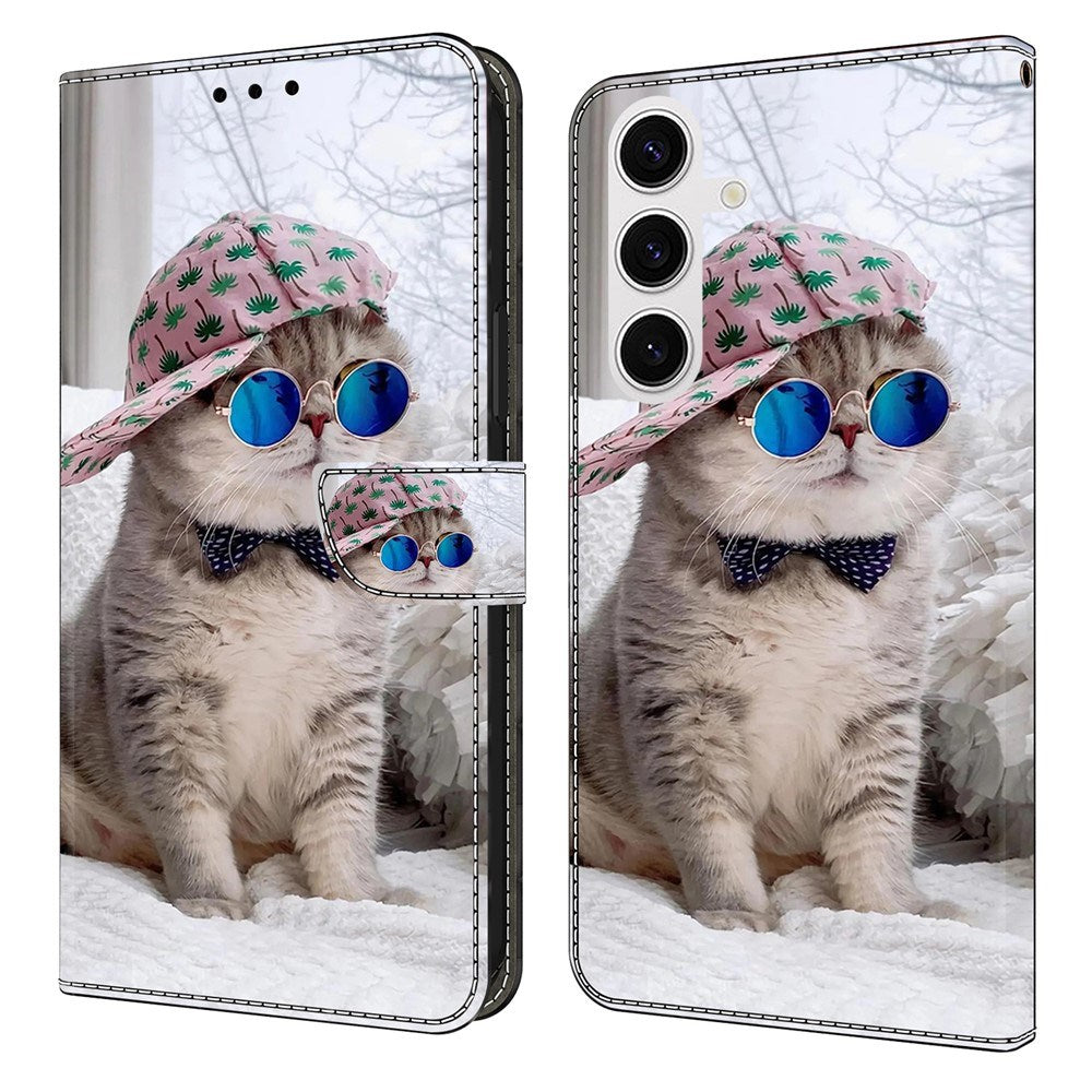 Samsung Galaxy S26 EIDERWOOD Kunstskinn Flip Deksel m. Print - Katt
