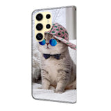 Samsung Galaxy S26 Ultra EIDERWOOD Kunstskinn Flip Deksel m. Print - Katt