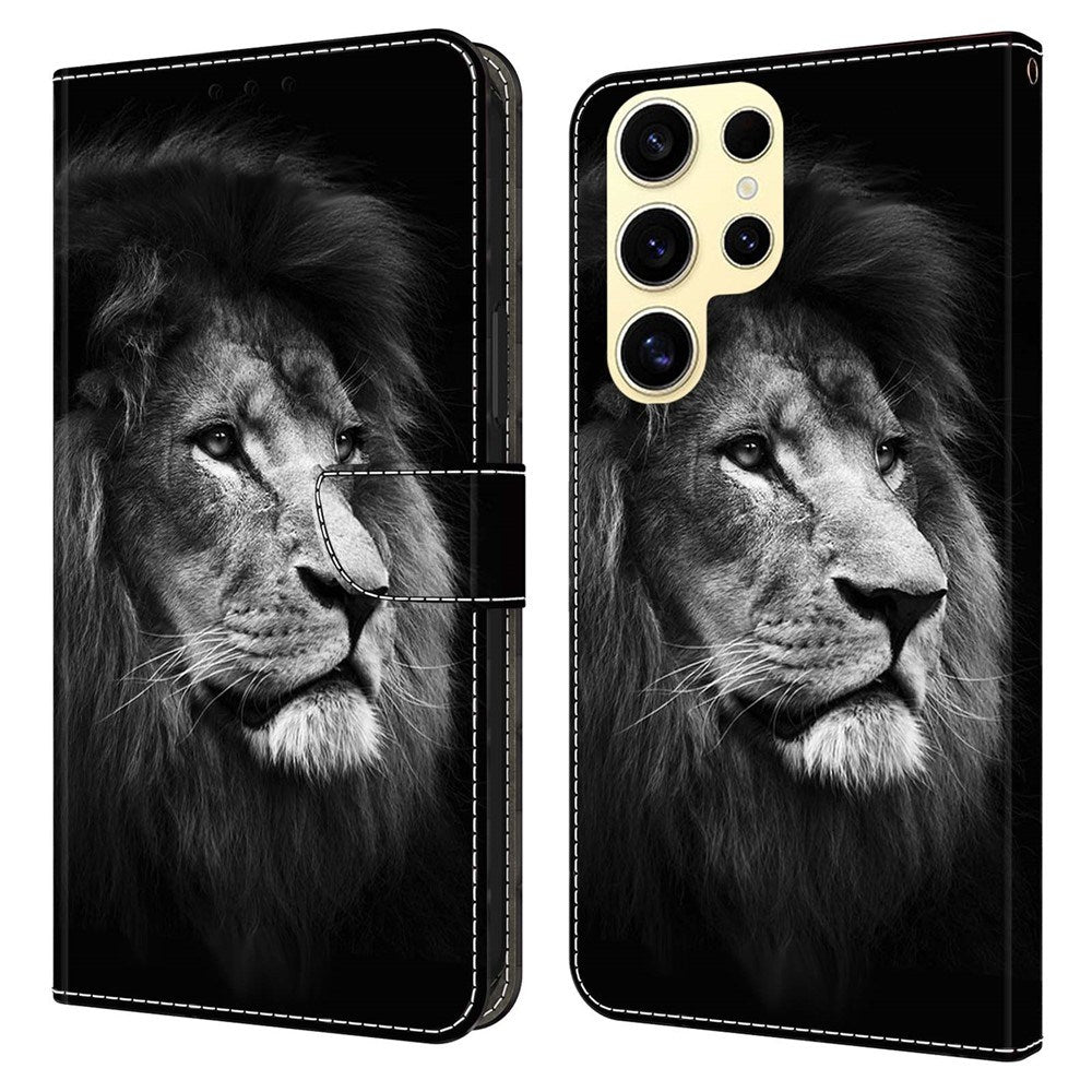 Samsung Galaxy S26 Ultra EIDERWOOD Kunstskinn Flip Deksel m. Print - Løve