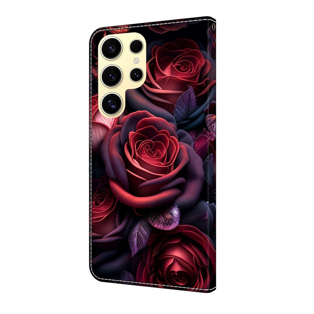 Samsung Galaxy S26 Ultra EIDERWOOD Kunstskinn Flip Deksel m. Print - Roser