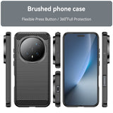 Honor Magic8 Pro EIDERWOOD Brushed Carbon Fiber Fleksibelt Plast Deksel - Svart
