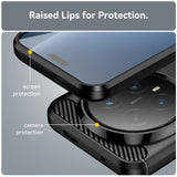 Honor Magic8 Pro EIDERWOOD Brushed Carbon Fiber Fleksibelt Plast Deksel - Svart