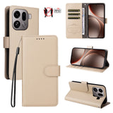 EIDERWOOD OPPO Find X9 Pro Kunstskinn Flip Deksel m. Strop - Beige