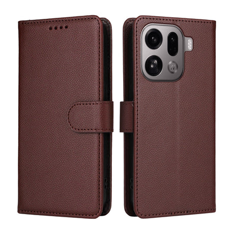 EIDERWOOD OPPO Find X9 Pro Kunstskinn Flip Deksel m. Strop - Brun
