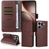 EIDERWOOD OPPO Find X9 Pro Kunstskinn Flip Deksel m. Strop - Brun
