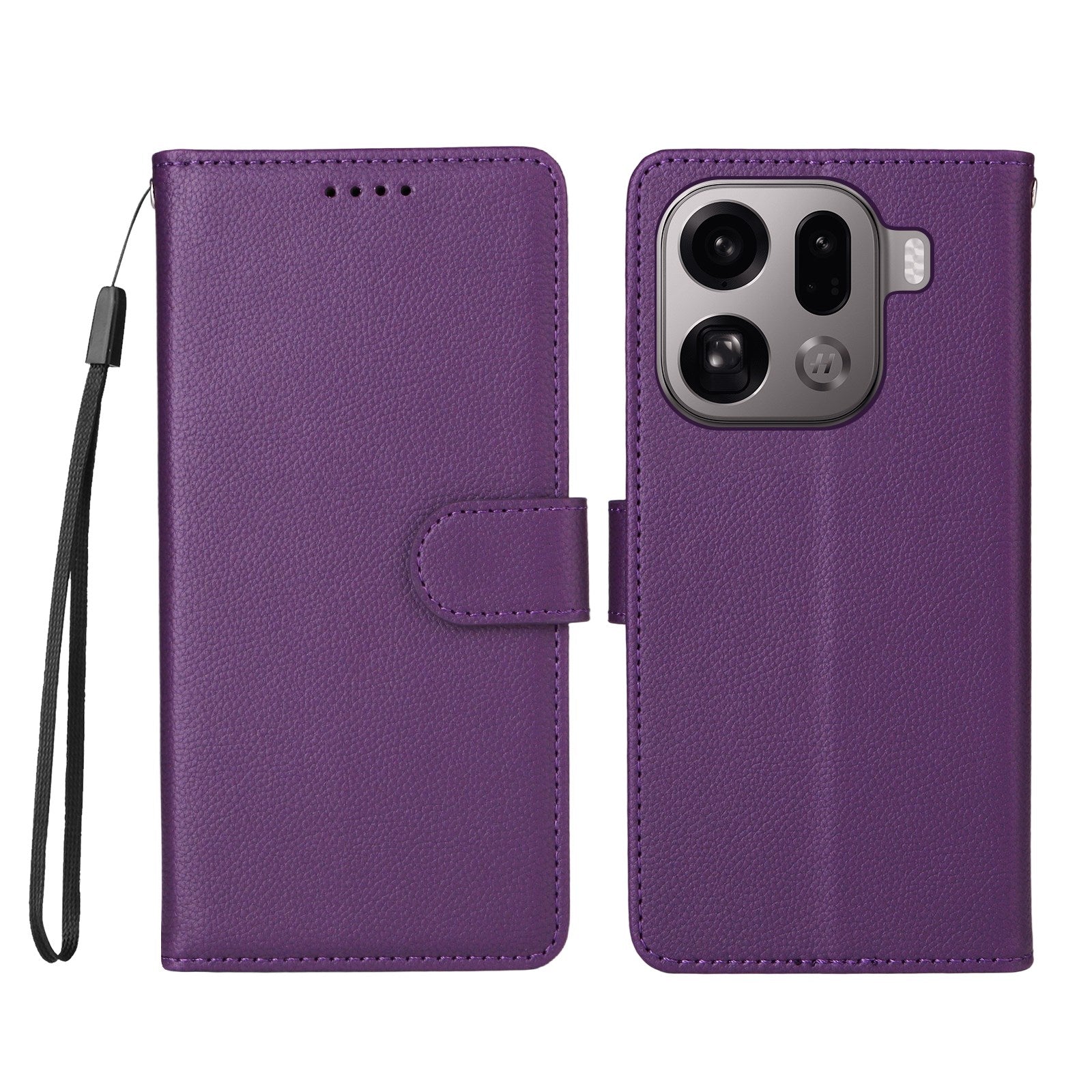 EIDERWOOD OPPO Find X9 Pro Kunstskinn Flip Deksel m. Strop - Lilla