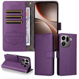 EIDERWOOD OPPO Find X9 Pro Kunstskinn Flip Deksel m. Strop - Lilla