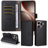 EIDERWOOD OPPO Find X9 Pro Kunstskinn Flip Deksel m. Strop - Svart
