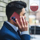 Samsung Galaxy S26+ (Plus) BINFEN Kunstskinn Flip Deksel med RFID Blokkering - Rød